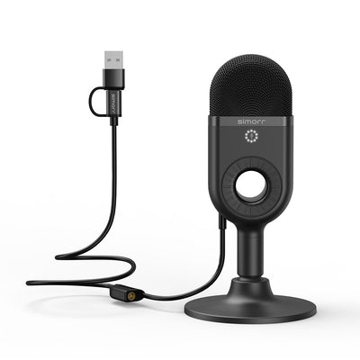 Simorr Wave U1 USB Condenser Microphone (Black) - 3491