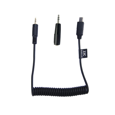 JJC Cable-F2 Camera Cable with 2.5mm-3.5mm Adapter for TW-283 Remote Control