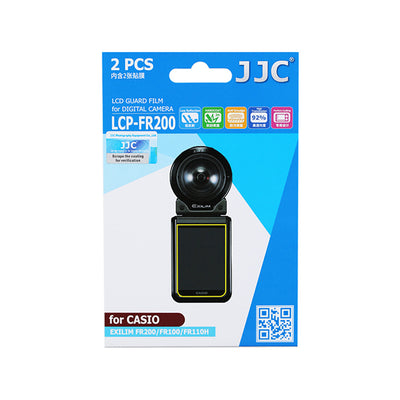 JJC LCP-FR200 LCD Protective Film for Casio EXILIM FR200, FR100, FR110H, FR100L (2pk)