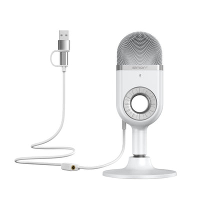 Simorr Wave U1 USB Condenser Microphone (White) - 3492